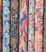 Multi Color Printed Blouse Material - Image 3