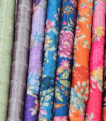 Multi Color Printed Blouse Material - Image 2