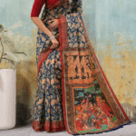 Beautiful Raas Leela Kalamkari Saree