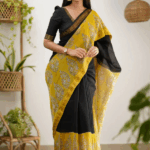 Mayuri Maheswari Cotton Saree - Black and Yellow