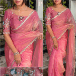Baby Pink Soft Pure Soft Liquid Organza Saree