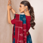 Ekat Bandhani Hand Block Print On Mulmul Soft Cotton jaipuri Printed Saree With printed Unstitched Blouse piece - Image 3