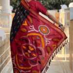 Ekat Printed Art Silk Saree in Black - Image 2