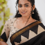 Mayuri Maheswari Saree - Black and Off White - Image 2