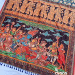Beautiful Raas Leela Kalamkari Saree - Image 4