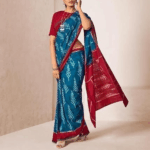 Ekat Bandhani Hand Block Print On Mulmul Soft Cotton jaipuri Printed Saree With printed Unstitched Blouse piece - Image 2