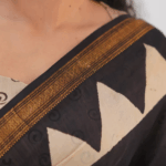 Mayuri Maheswari Saree - Black and Off White - Image 3