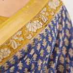 Mayuri Maheswari Saree - Ink Blue and Mustard - Image 3