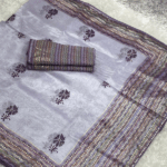 Lavender Pure Tani Shani Silk Saree - Image 3