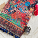 Beautiful Raas Leela Kalamkari Saree - Image 2