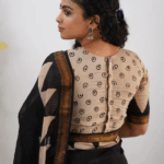 Mayuri Maheswari Saree - Black and Off White - Image 4