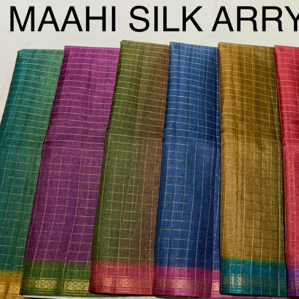 Traditional Mahi Silk Arry Work Saree with Rich Texture