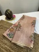 Designer Semi Tissue Saree  -  Pale Oyster