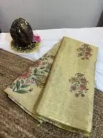 Designer Semi Tissue Saree  -  Winter Hazel